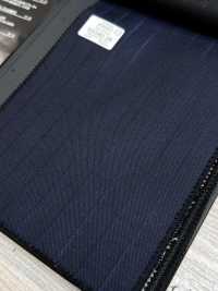 69580-38 26AW HERDREX [Silk & Wool] Soie Et Laine à Rayures Ombrées Bleu Marine[Textile] Kunishima Co., Ltd. Images supplémentaires