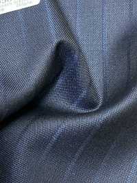 69580-38 26AW HERDREX [Silk & Wool] Soie Et Laine à Rayures Ombrées Bleu Marine[Textile] Kunishima Co., Ltd. Images supplémentaires
