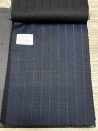69580-38 26AW HERDREX [Silk & Wool] Soie Et Laine à Rayures Ombrées Bleu Marine[Textile] Kunishima Co., Ltd. Images supplémentaires