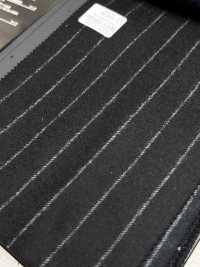69582-13 26AW HERDREX [Flanelle Tasmanienne] Soie Et Laine à Rayures Noires[Textile] Kunishima Co., Ltd. Sous-photo