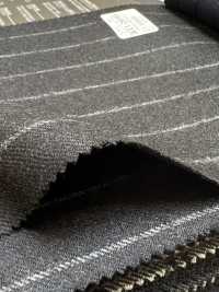 69582-13 26AW HERDREX [Flanelle Tasmanienne] Soie Et Laine à Rayures Noires[Textile] Kunishima Co., Ltd. Sous-photo