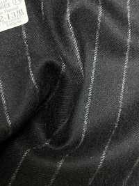 69582-13 26AW HERDREX [Flanelle Tasmanienne] Soie Et Laine à Rayures Noires[Textile] Kunishima Co., Ltd. Sous-photo
