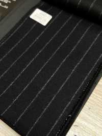 69582-20 26AW HERDREX [Flanelle Tasmanienne] Soie Et Laine à Rayures Bleu Marine[Textile] Kunishima Co., Ltd. Sous-photo