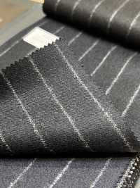 69582-20 26AW HERDREX [Flanelle Tasmanienne] Soie Et Laine à Rayures Bleu Marine[Textile] Kunishima Co., Ltd. Sous-photo