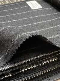 69582-20 26AW HERDREX [Flanelle Tasmanienne] Soie Et Laine à Rayures Bleu Marine[Textile] Kunishima Co., Ltd. Sous-photo