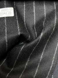 69582-20 26AW HERDREX [Flanelle Tasmanienne] Soie Et Laine à Rayures Bleu Marine[Textile] Kunishima Co., Ltd. Sous-photo