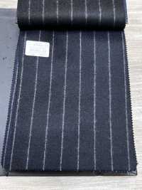 69582-20 26AW HERDREX [Flanelle Tasmanienne] Soie Et Laine à Rayures Bleu Marine[Textile] Kunishima Co., Ltd. Sous-photo
