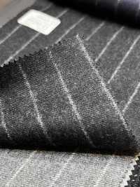 69582-41 26AW HERDREX [Flanelle Tasmanienne] Rayures Charbon En Soie Et Laine[Textile] Kunishima Co., Ltd. Sous-photo