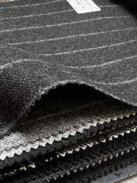 69582-41 26AW HERDREX [Flanelle Tasmanienne] Rayures Charbon En Soie Et Laine[Textile] Kunishima Co., Ltd. Sous-photo