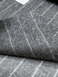 69582-55 26AW HERDREX [Flanelle Tasmanienne] Soie Et Laine à Rayures Grises[Textile] Kunishima Co., Ltd. Sous-photo