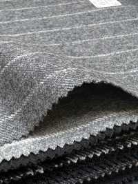 69582-55 26AW HERDREX [Flanelle Tasmanienne] Soie Et Laine à Rayures Grises[Textile] Kunishima Co., Ltd. Sous-photo