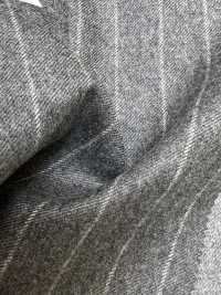 69582-55 26AW HERDREX [Flanelle Tasmanienne] Soie Et Laine à Rayures Grises[Textile] Kunishima Co., Ltd. Sous-photo