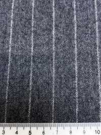 69582-55 26AW HERDREX [Flanelle Tasmanienne] Soie Et Laine à Rayures Grises[Textile] Kunishima Co., Ltd. Sous-photo