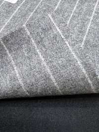 69582-69 26AW HERDREX [Flanelle Tasmanienne] Soie Et Laine à Rayures Gris Clair[Textile] Kunishima Co., Ltd. Sous-photo