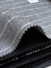 69582-69 26AW HERDREX [Flanelle Tasmanienne] Soie Et Laine à Rayures Gris Clair[Textile] Kunishima Co., Ltd. Sous-photo