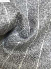 69582-69 26AW HERDREX [Flanelle Tasmanienne] Soie Et Laine à Rayures Gris Clair[Textile] Kunishima Co., Ltd. Sous-photo
