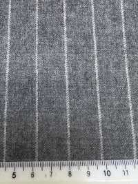 69582-69 26AW HERDREX [Flanelle Tasmanienne] Soie Et Laine à Rayures Gris Clair[Textile] Kunishima Co., Ltd. Sous-photo