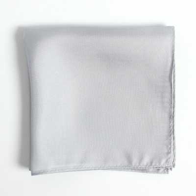 CF-1203-OUT [Outlet] Fabriqué au Japon, pochette en soie 16 mommes à armure sergée, gris clair