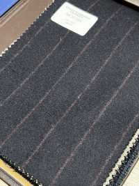 56CN5201 CANONICO (Canonico) flanelle de laine originale à rayure bleu marine foncé/rouge[Textile] CANONIQUE Images supplémentaires