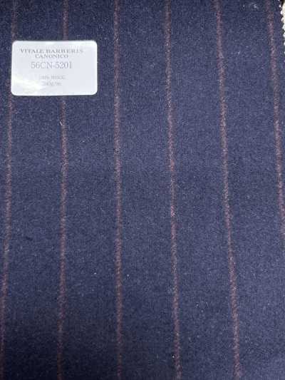 56CN5201 CANONICO (Canonico) flanelle de laine originale à rayure bleu marine foncé/rouge