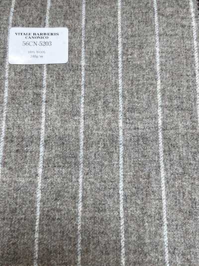 56CN5203 CANONICO ORIGINAL Flanelle de laine rayure beige/blanc cassé