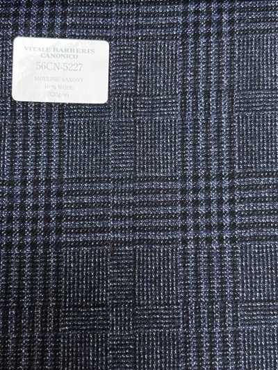 56CN5227 CANONICO (Canonico) 21 Mouline Saxony bleu marine à carreaux Glen