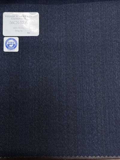 56CN5236 CANONICO (Canonico) RWS sergé peigné traditionnel 21 à rayure ombre bleu marine