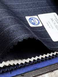 56CN5255 CANONICO RWS 21 PRUNELLE Rayure bleu marine[Textile] CANONIQUE Images supplémentaires