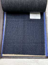 56CN5289 CANONICO Tropical foulonné à carreaux Prince-de-Galles bleu marine[Textile] CANONIQUE Images supplémentaires