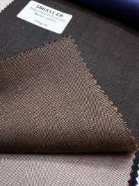 SR6511-CB Premium standard fabriqué au Japon Super 120's en fil simple stretch Solaro velours côtelé brun char[Textile] HOSOI SYOJI Images supplémentaires