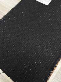 LA6511-BK Rayure noire en soie lamée et laine stretch fabriquée au Japon[Textile] HOSOI SYOJI Images supplémentaires