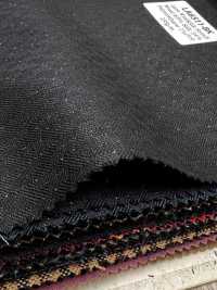 LA6511-BK Rayure noire en soie lamée et laine stretch fabriquée au Japon[Textile] HOSOI SYOJI Images supplémentaires