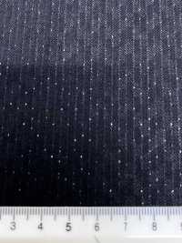LA6511-BK Rayure noire en soie lamée et laine stretch fabriquée au Japon[Textile] HOSOI SYOJI Images supplémentaires