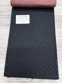 LA6511-BK Rayure noire en soie lamée et laine stretch fabriquée au Japon[Textile] HOSOI SYOJI Images supplémentaires