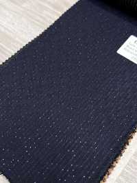 LA6511-NV Lamé de soie et laine extensible à rayure bleu marine fabriqué au Japon[Textile] HOSOI SYOJI Images supplémentaires