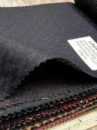 LA6511-NV Lamé de soie et laine extensible à rayure bleu marine fabriqué au Japon[Textile] HOSOI SYOJI Images supplémentaires