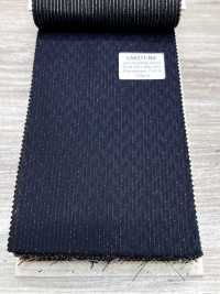 LA6511-NV Lamé de soie et laine extensible à rayure bleu marine fabriqué au Japon[Textile] HOSOI SYOJI Images supplémentaires