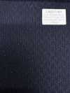 LA6511-NV Lamé de soie et laine extensible à rayure bleu marine fabriqué au Japon