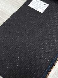 LA6511-BR À rayures marron en laine extensible lamée soie, fabriqué au Japon[Textile] HOSOI SYOJI Images supplémentaires