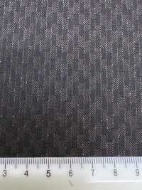 LA6511-BR À rayures marron en laine extensible lamée soie, fabriqué au Japon[Textile] HOSOI SYOJI Images supplémentaires