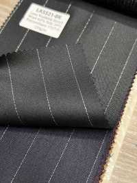 LA5521-BK Soie lamée laine extensible à rayures noires, fabriquée au Japon[Textile] HOSOI SYOJI Images supplémentaires