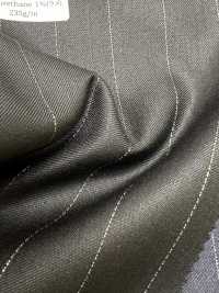LA5521-BK Soie lamée laine extensible à rayures noires, fabriquée au Japon[Textile] HOSOI SYOJI Images supplémentaires