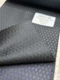 SK6511-BK Laine et soie stretch fabriquées au Japon, motif losanges noirs[Textile] HOSOI SYOJI Images supplémentaires