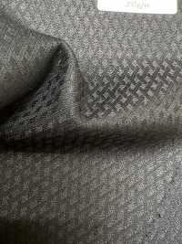 SK6511-BK Laine et soie stretch fabriquées au Japon, motif losanges noirs[Textile] HOSOI SYOJI Images supplémentaires