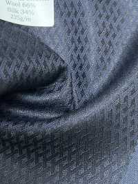 SK6511-NV Fabriqué au Japon, soie et laine extensibles, motif losange, bleu marine[Textile] HOSOI SYOJI Images supplémentaires