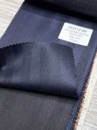 SK6512-NV Soie-laine extensible à rayures bleu marine, fabriqué au Japon[Textile] HOSOI SYOJI Images supplémentaires
