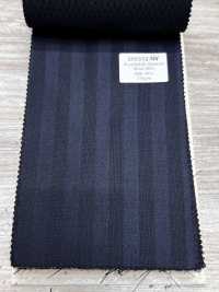 SK6512-NV Soie-laine extensible à rayures bleu marine, fabriqué au Japon[Textile] HOSOI SYOJI Images supplémentaires
