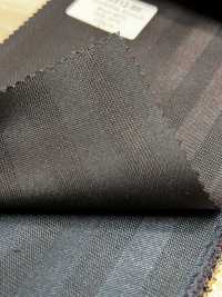 SK6512-BR Soie-laine stretch marron à rayures, fabriquée au Japon[Textile] HOSOI SYOJI Images supplémentaires