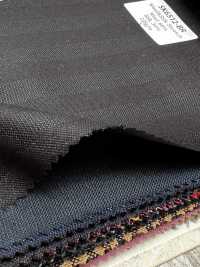 SK6512-BR Soie-laine stretch marron à rayures, fabriquée au Japon[Textile] HOSOI SYOJI Images supplémentaires