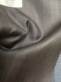 SK6512-BR Soie-laine stretch marron à rayures, fabriquée au Japon[Textile] HOSOI SYOJI Images supplémentaires